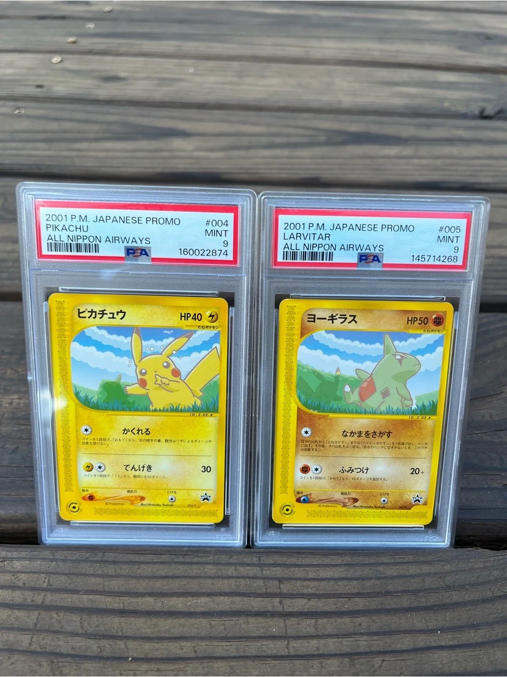 Pokemon 2001 Japanese Promo Pikachu & Larvitar All Nippon AirWay!